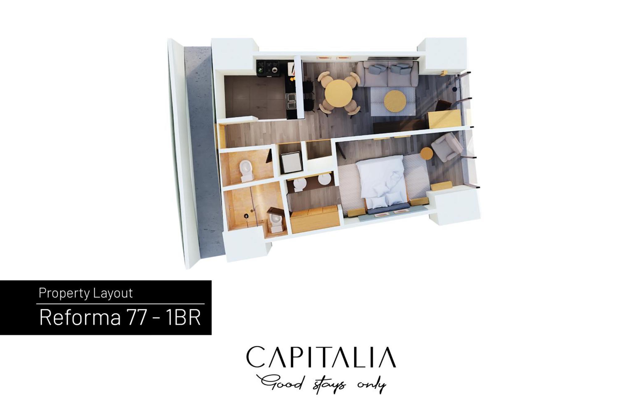 Capitalia - Apartments - Reforma Centro メキシコシティ 部屋 写真
