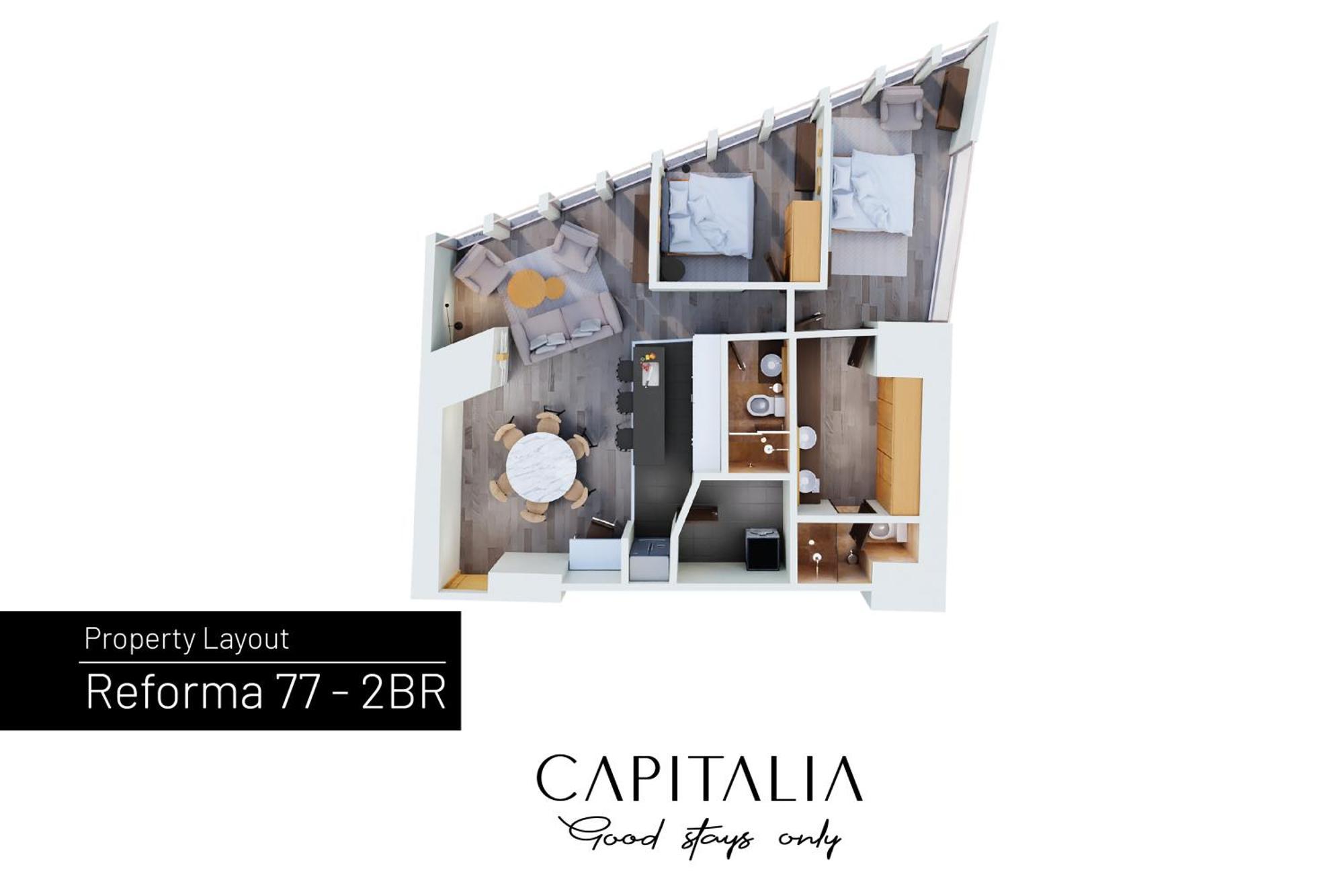 Capitalia - Apartments - Reforma Centro メキシコシティ 部屋 写真