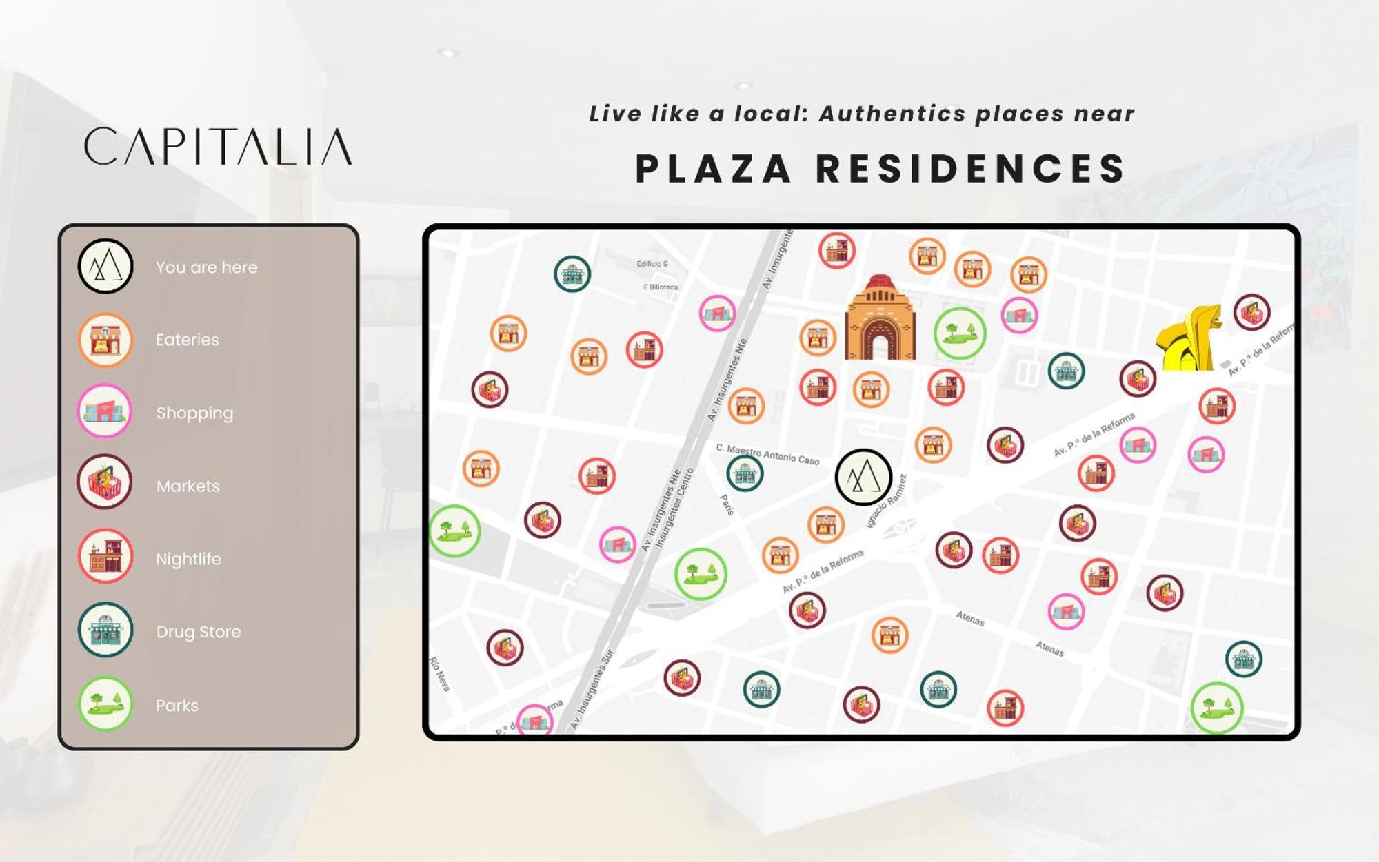 Capitalia - Apartments - Reforma Centro メキシコシティ エクステリア 写真
